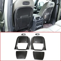 abs carbon fiberfor land rover defender 90 110 2020 2022car rear row seat back anti kick cover decoration panel accessories