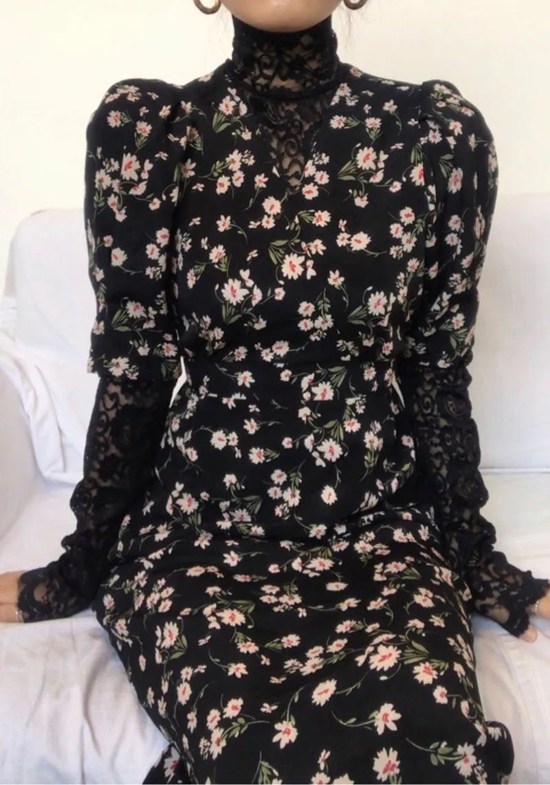 Шикарное Ретро женское летнее платье 2020 Повседневное с цветочным принтом