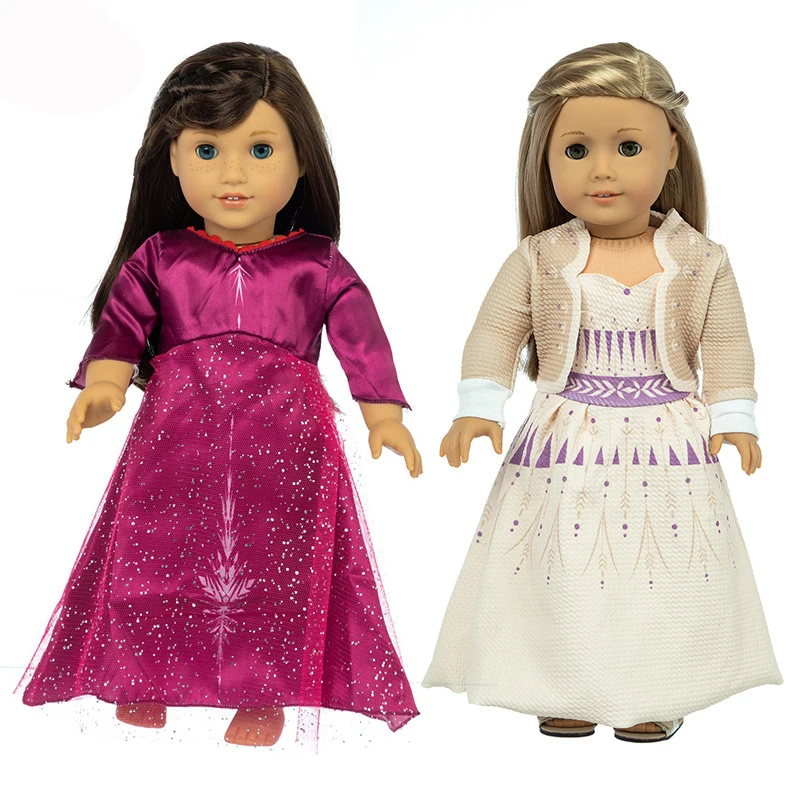 Новинка 2021 юбка принцессы Анны подходит для кукол новорожденных 43 см аксессуары