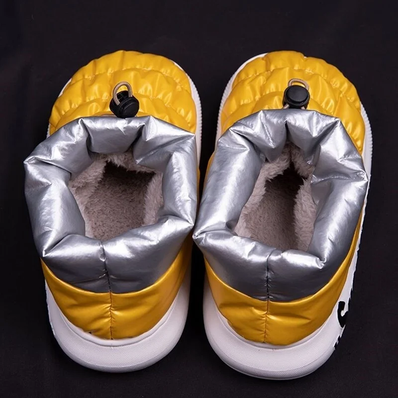 

brand women shoes winter down shoes plus size couple snow boots women shoes antiskid bottom soft keep warm mother casual boots