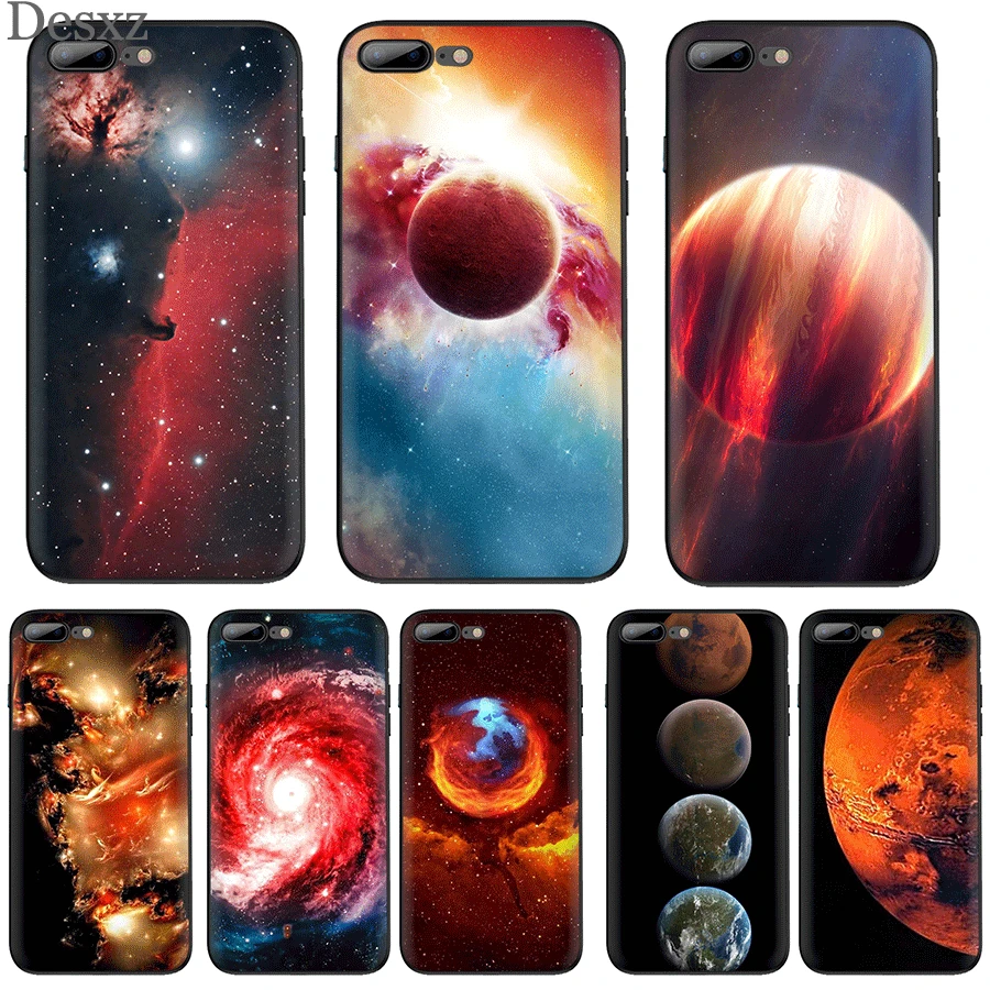 Чехол для iPhone 7 8 6 6s Plus 11 Pro XR X XS Max роскошный чехол красный Галактическая