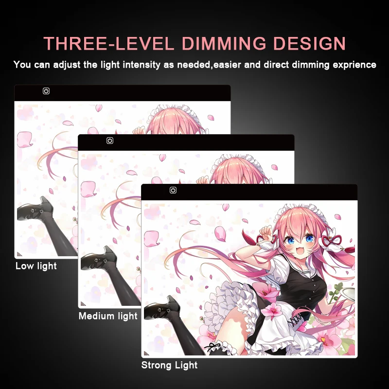 A3(40x33.5c)Drawing Tablet LED Light Box Tracing Copy Board Graphic Digital Tablets Art Painting Writing Pad Sketching Animation - купить по