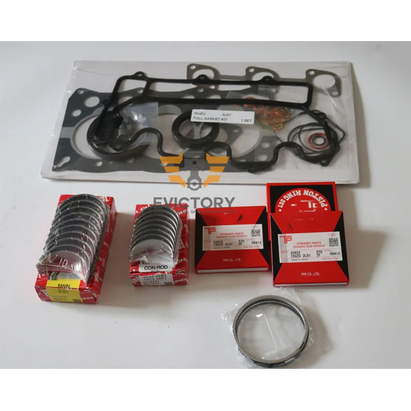 

For ISUZU 3LD1 overhaul rebuild kit con rod conrod main bearing gasket piston ring