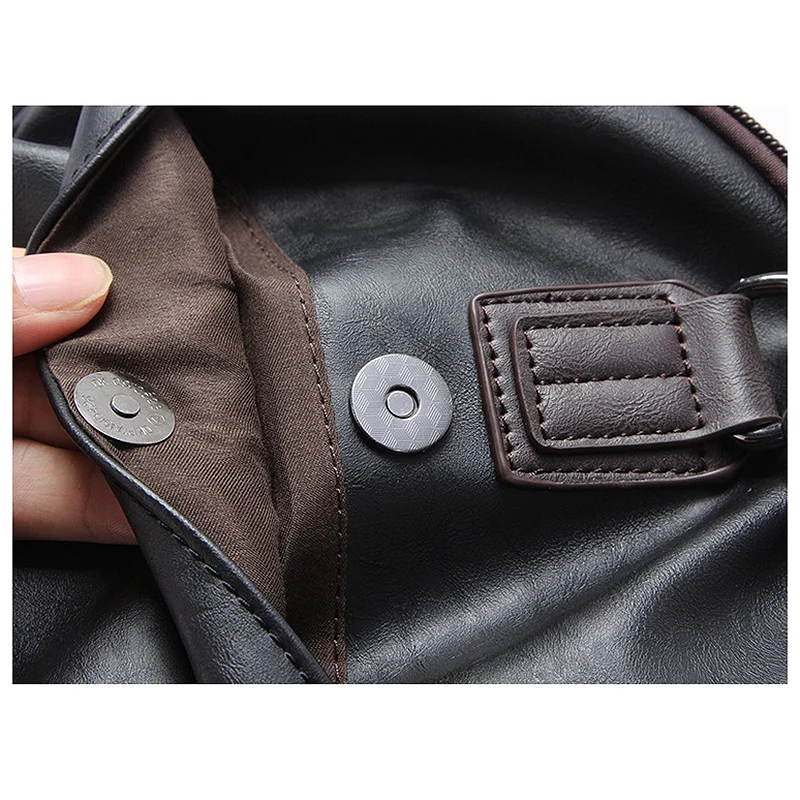 

Casual PU Leather Travel Duffel Bag Large Capacity Travel Bags Men Messenger Handbags
