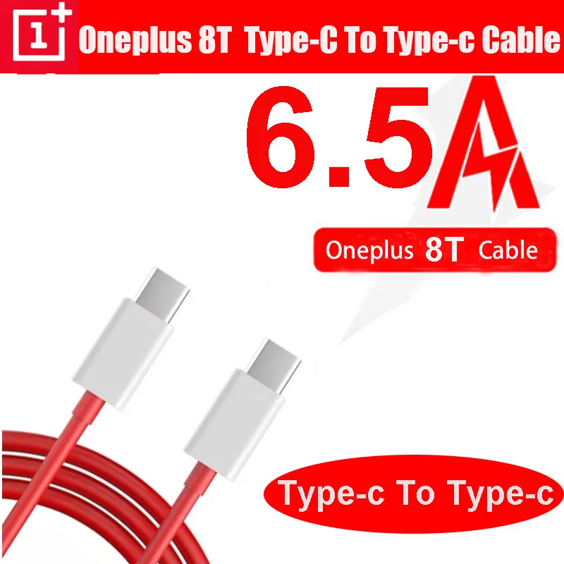Оригинальный кабель для Oneplus 8 T Warp Charge Type C-Type C 6 5a быстрая зарядка One Plus 7 Pro 7t 6t 5t 5 3t 3