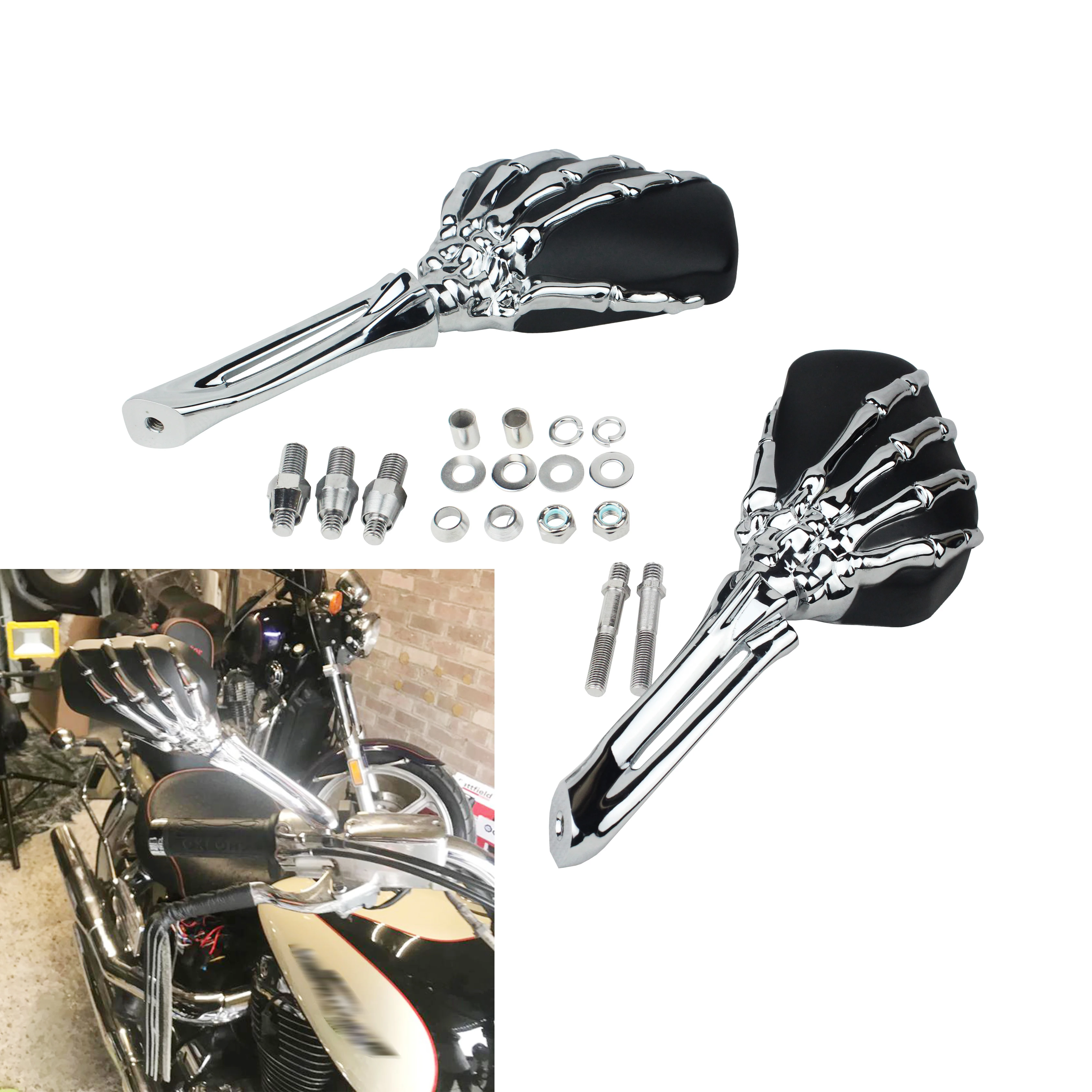 Универсальные боковые зеркала с когтями для мотоцикла Harley Honda Suzuki Softail Sportster Shadow