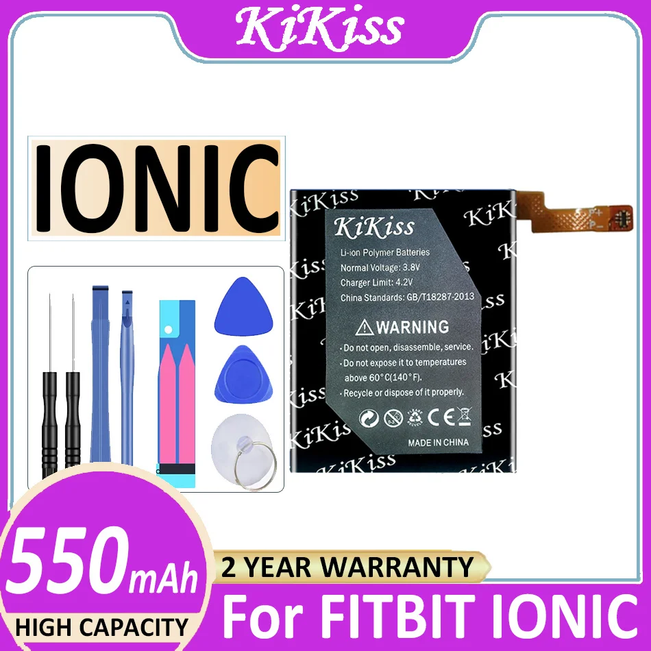 

Original KiKiss Battery 550mAh for FITBIT IONIC Bateria