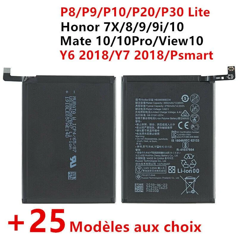 

for Huawei battery P8 / P9 / P10 / P20 / P30 / LITE / view 10 / horn 7x / 8 / 9 / mate 10 LITE / Pro