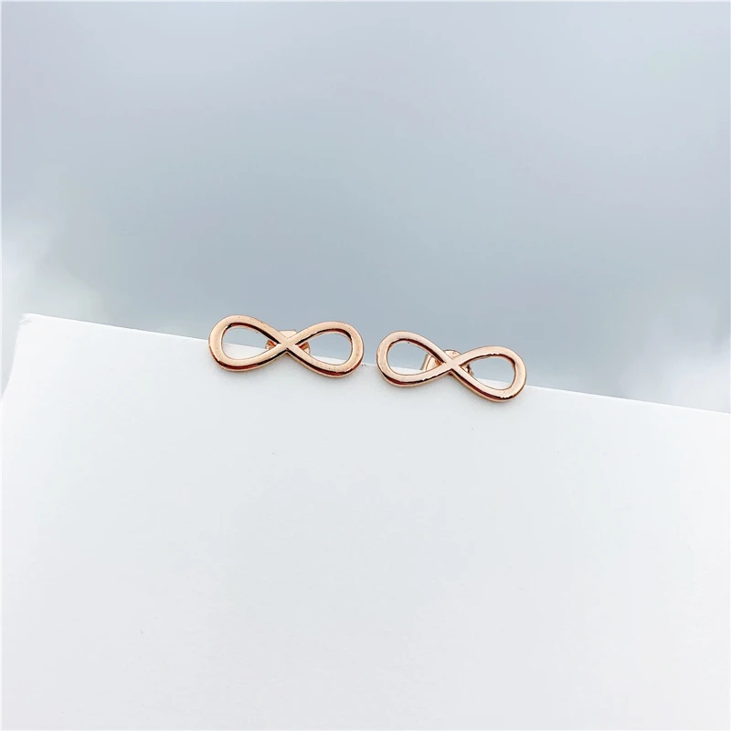 

8 Infinite Stud Earrings for Women Girlfriend Birthday Valentine Gift Wholesale S925 Sterling Silver Trendy Hot Sale Jewelry