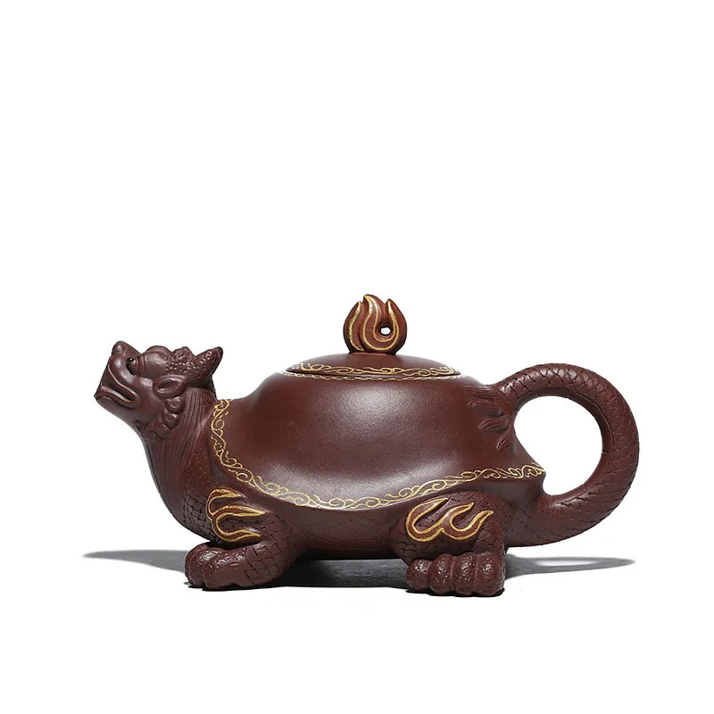 

Yixing фиолетовый глиняный горшок, Zisha, чайный набор, питьевая утварь, чай, ручная работа, Ganoderma Lucidum горшок, посуда для напитков, чайная посуда, з...