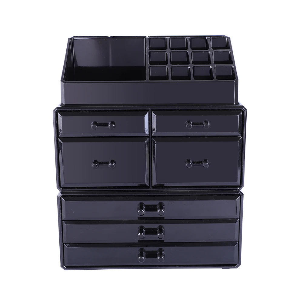 Большой 8 ящиков акриловый Органайзер косметический макияж для хранения