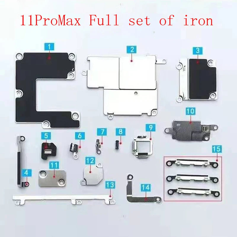 

Inner Small Metal Iron For iPhone 5 5s 6 6s 6P 7 7P 8P 8 Plus X XS XR 11 Pro MAX Holder Bracket Shield Plate Full Set Of Iron