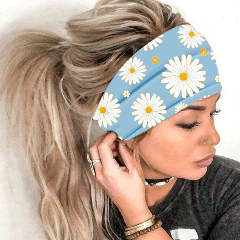 

Bohemian Women Headbands Vintage Print Hairbands Bandanas Stretch Headwear Turban Hair Accessories Run Bandage Running Headwrap
