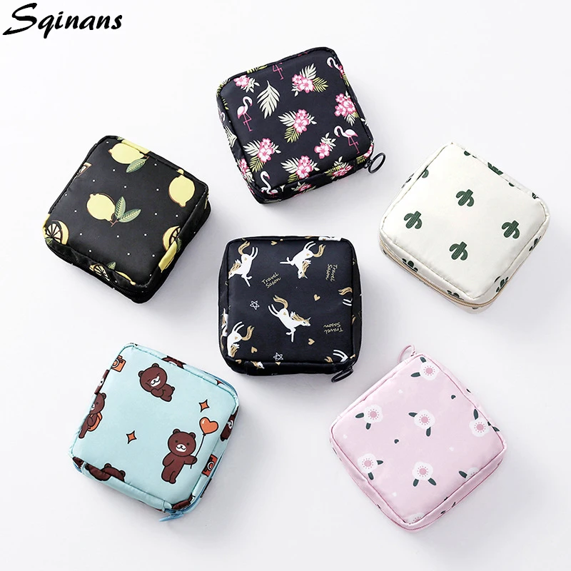 Sqinans 13x13 см дорожная сумка для гигиенических салфеток Женская многоразовая