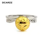 В стиле ретро с крылышками; Цвет Золотой снитч, кольцо, покрыто золотом, серебром, для женщин обручальные кольца Детский костюм для Хеллоуина подарок ретро ювелирные изделия оптом