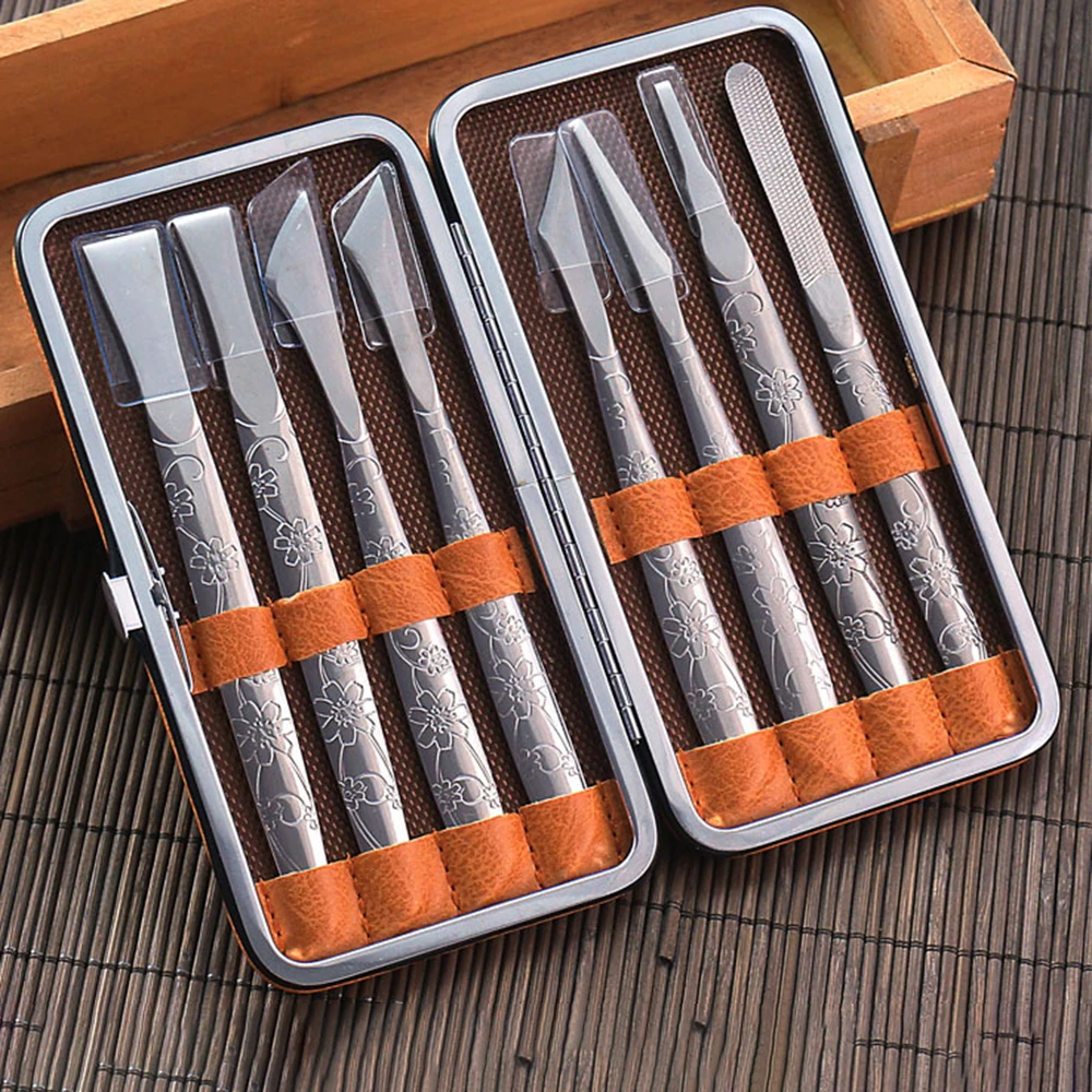 Professional Pedicure Tools Set Manicure Knife Kit Stainless Steel Toe Pedicure Knife Nail Clipper Feet Scraper Dead Skin Remove