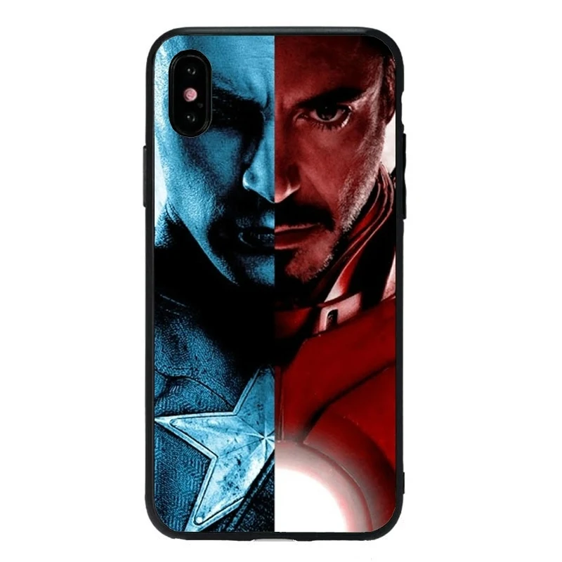 Marvel Капитан Америка обложка фильма черный мягкий Силиконовый ТПУ чехол для iPhone 5