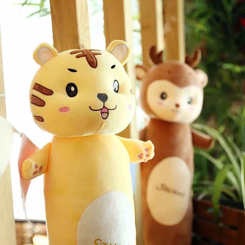 

Hot Sale Long Soft Pillow Plush Toy Cartoon Animals Stuffed Dolls Sofa Back Cushion Pregnant Woman Pillow Kids Birthday Gifts