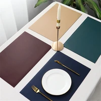 leather rectangle coaster stand hot dining placemat for table heat resistant drink holder cup pad mantel individual mat