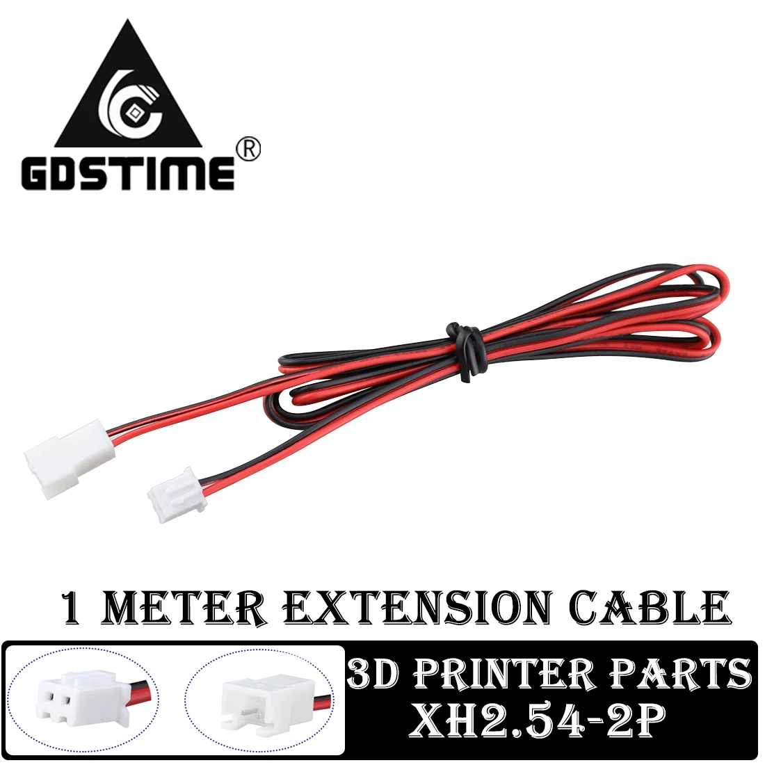 

3 Pieces Gdstime 1M 3D Printer Parts Cooling Fan Extension Cable Wire 2pin Xh2.54 Connection Line Male Female