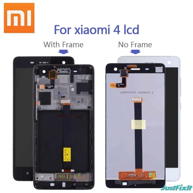 Оригинальный Для Xiaomi Mi 4 ЖК сенсорный экран дигитайзер с рамкой оригинальная
