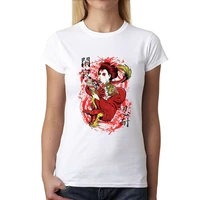 geisha red dragon hand fan blood womens t shirt xs 3xl