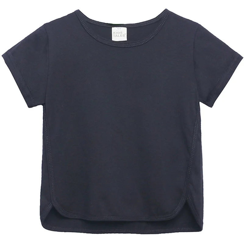 Летние футболки для мальчиков хлопковая Детская рубашка цветные топы Макарон