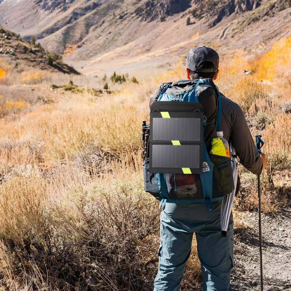 SunPower Высокоэффективная сумка с солнечной панелью и двумя USB портами для iPhone 5s 6 6s 7