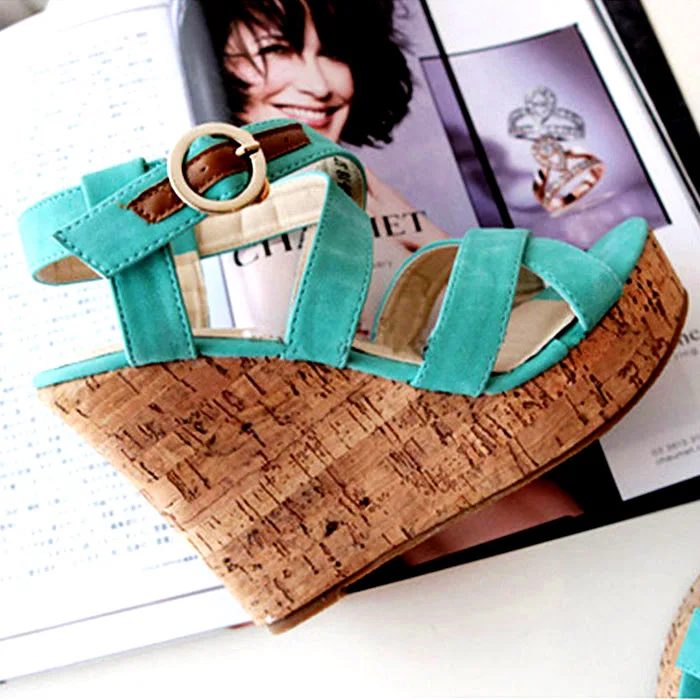 LIHUAMAO/Винтажные босоножки на танкетке в богемном стиле женская обувь платформе с