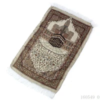 muslim prayer rug mosque pattern golden tassel side family bedroom rug soft worship blanket outdoor prayer rug