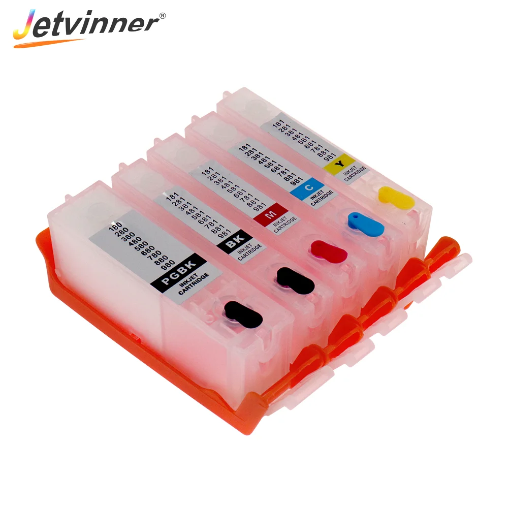 Jetvinner PGI 280 CLI 281 XXL многоразовый картридж для принтера Canon PIXMA TR7520 TR8520 TS8220 TS8320 TS6320 с
