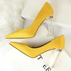 Женские атласные туфли на квадратном каблуке 10 см, большие размеры 43