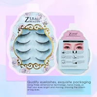 4 pairs eyelashes natural look 3d lightweight natural short eyelashes perfect for everyday lashes handmade lashes