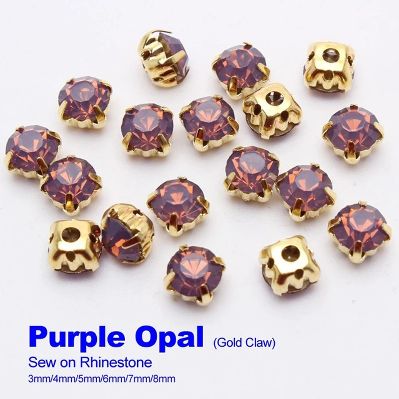 Белый опал пришить Стразы Золотой Коготь 4 мм/5 мм/6 мм/7 мм/8 мм использовать для DIY