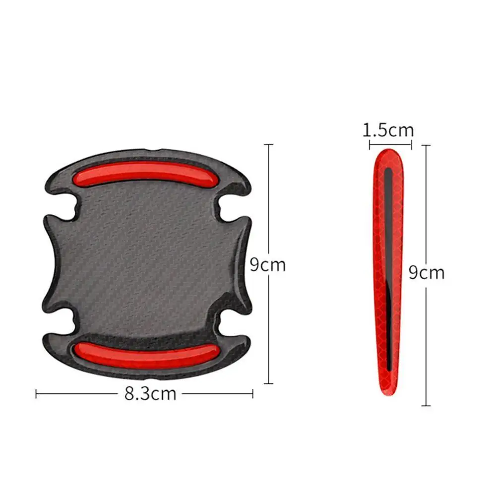 

Car Handle Sticker 3D Car Reflective Tape Warning Bumper Strip Door Handle Bowl Cover Reflector Exterior Accessories Universal