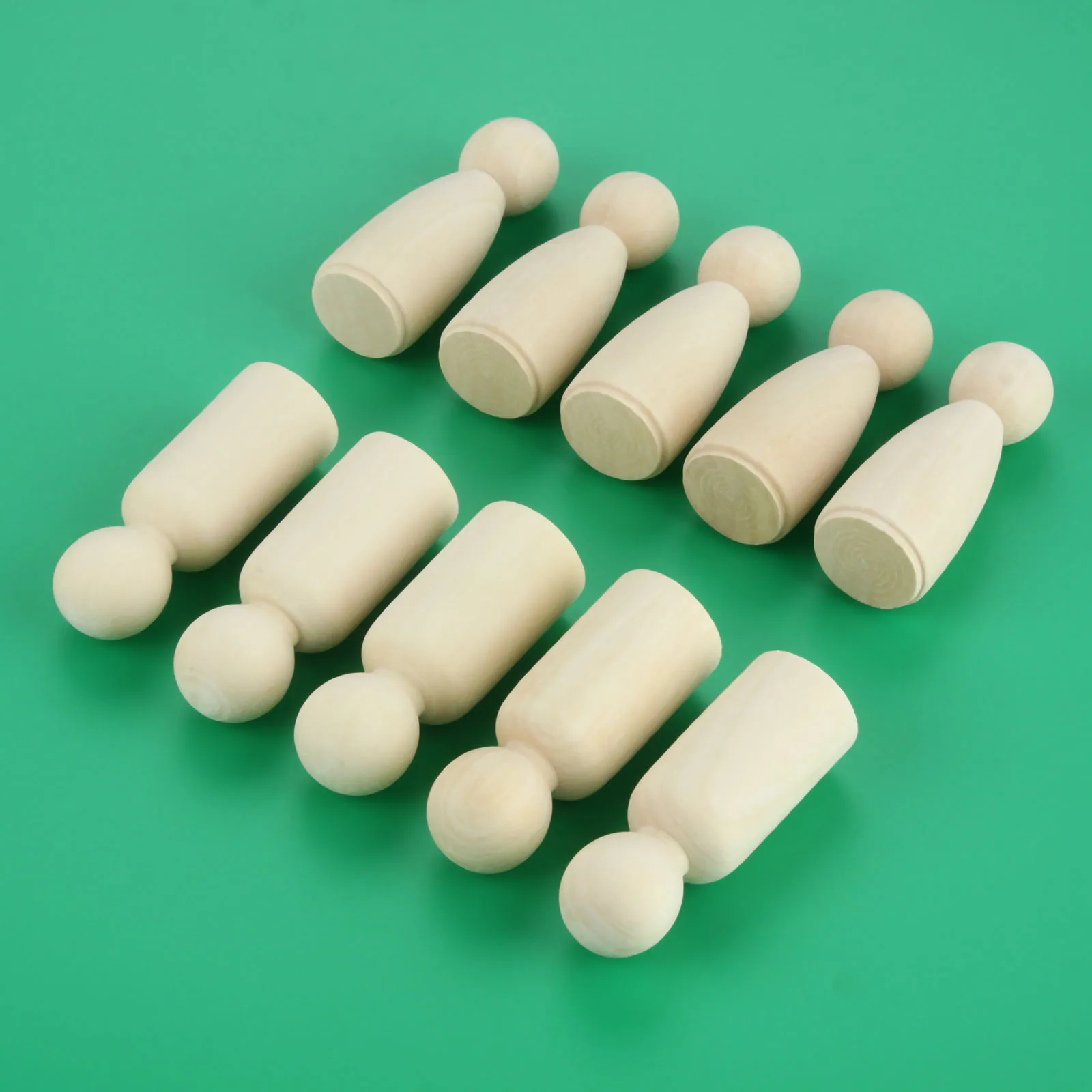 

5Pcs 65mm Unfinished Female/Male Wooden Peg Dolls Figures Wood DIY Art Craft Painting Toys Wedding Home Decor Wood Crafts