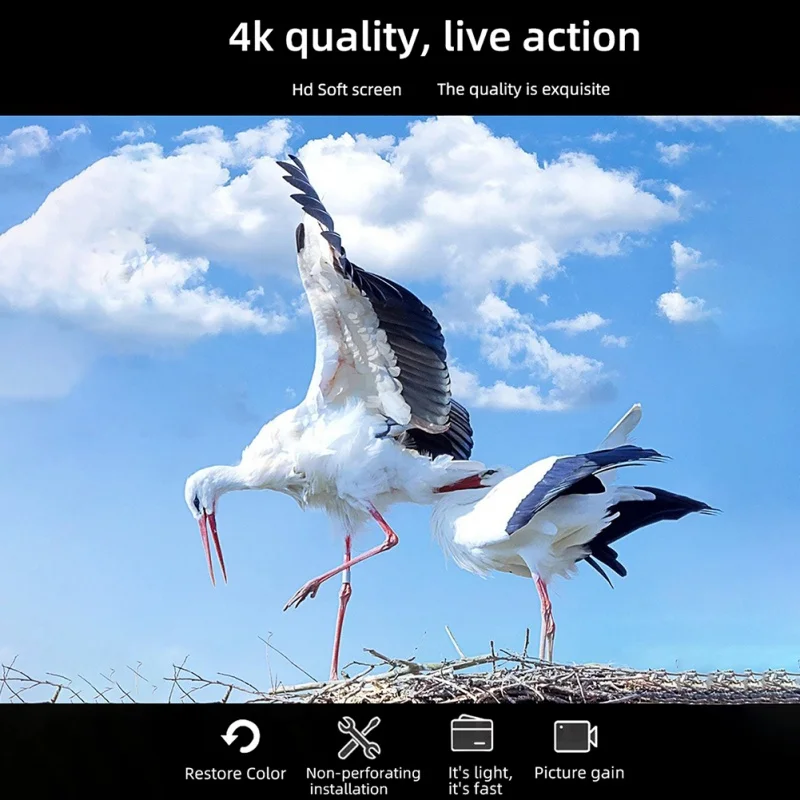 60 дюймов проектор складной Экран Портативный дома 3D HD металлический светильник