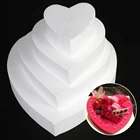 46810 дюймов, в форме сердца, круглая модель для практики, форма для торта из пенопласта, манекен для сахарного ремесла, для вечерние, полистирол, пенопласт для кухонных принадлежностей