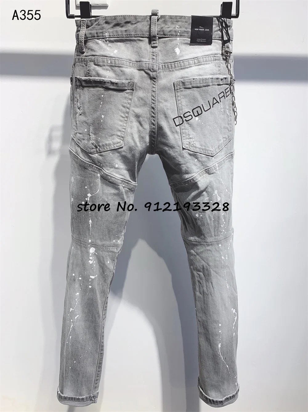 

Dsquared2 Cool Guy Hole Jeans D2 Men Pants DSQ2 Embroidered Trousers A355