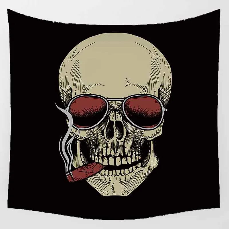 Креативный узор Луна Череп Скелет цветы макраме настенный подвесной гобелен