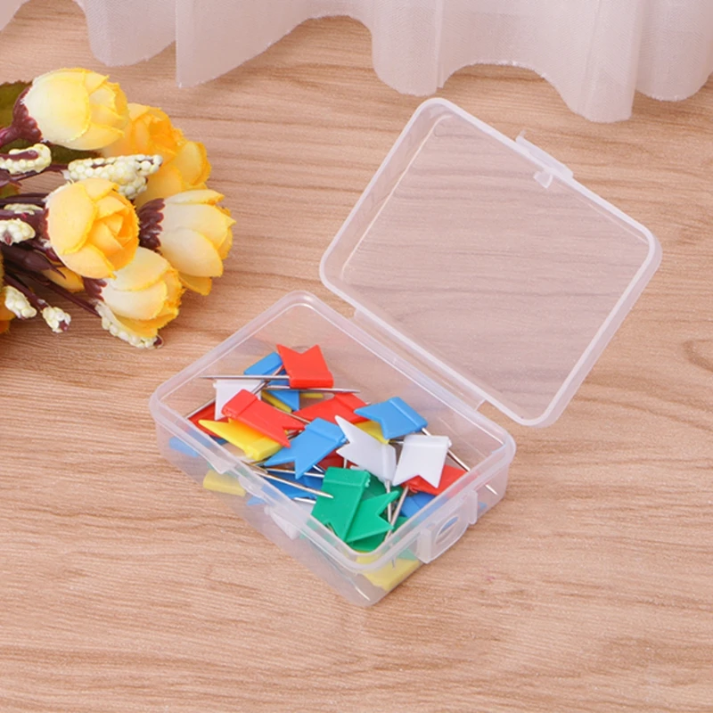 

2021 New 30PCS Flag Marker Shape Map Pins Cork Notice Board Push Pin Assorted Office Home