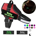 Светоотражающая шлейка для собак, индивидуальный светящийся жилет для маленьких и больших собак, с нашивкой под заказ, товары для прогулок