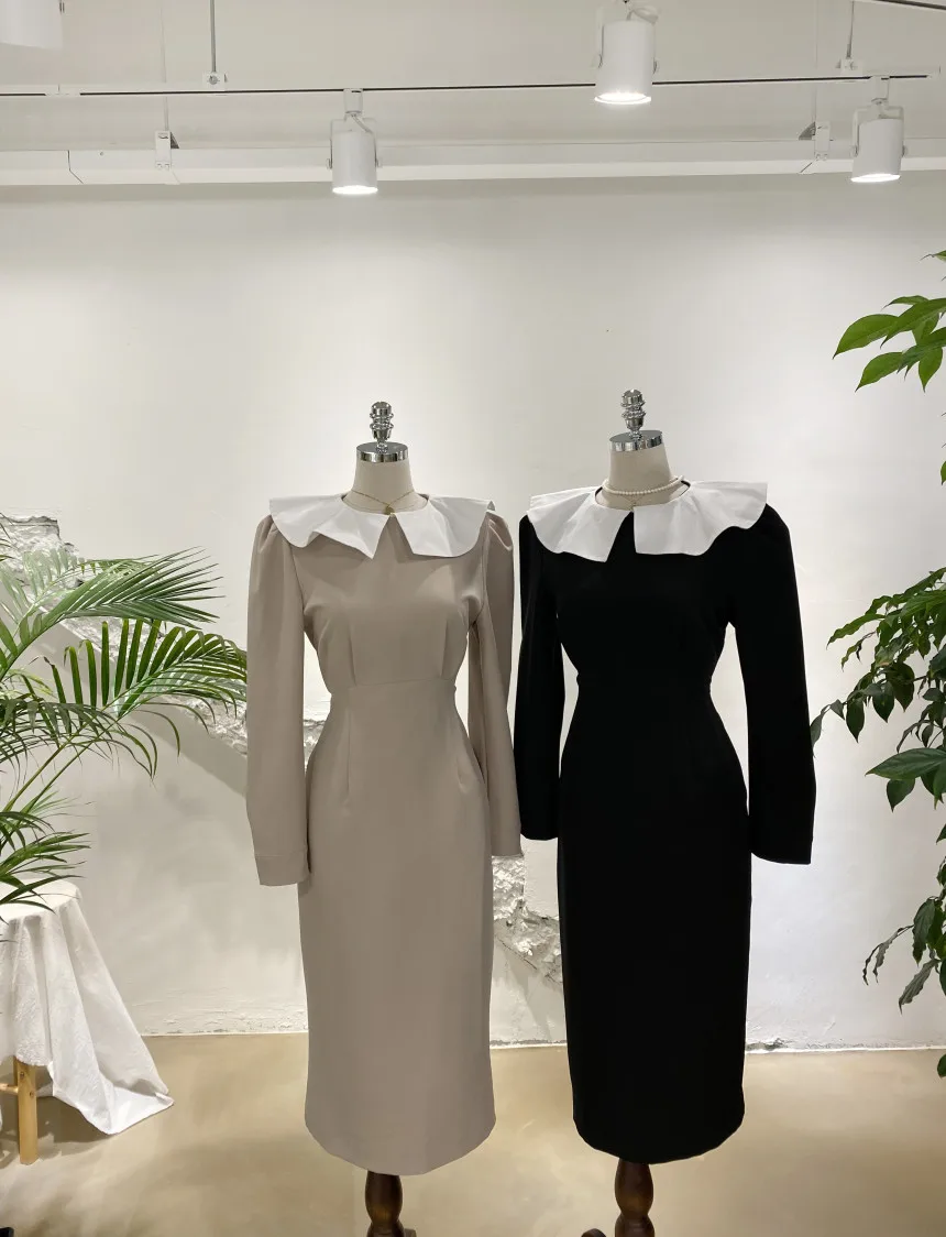 Женское платье-трапеция Leiouna во французском стиле с воротником Питер Пэн на