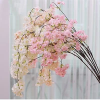 4pcs artificial sakura flower vineartificial sakura cherry blossom flowe vine for home and wedding decoration