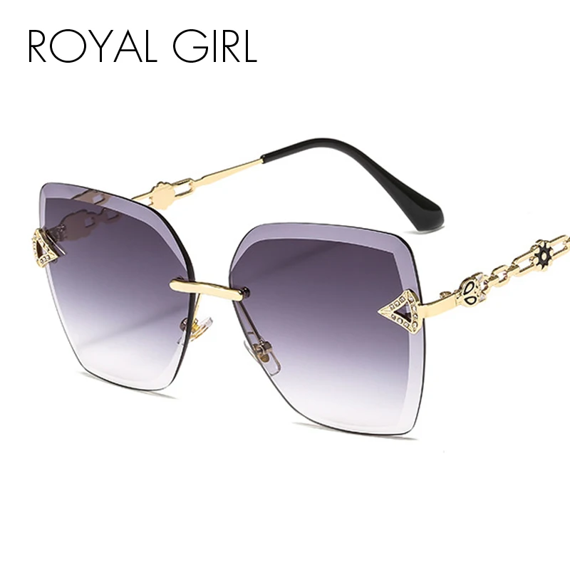 Солнцезащитные очки ROYAL GIRL ss382 солнцезащитные без оправы с рисунком лисы