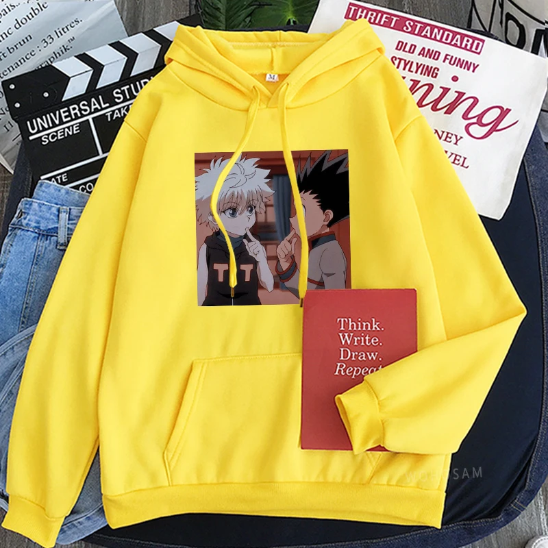 Толстовка с капюшоном для мужчин и женщин японское аниме Hunter X Killua Zoldyck милые