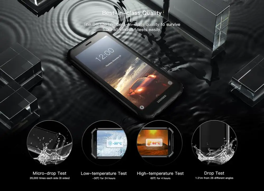 Смартфон DOOGEE S40 Lite защищенный IP68 2 + 16 ГБ Android 9 0 5 дюйма 4650 мА ч 8 МП | Мобильные