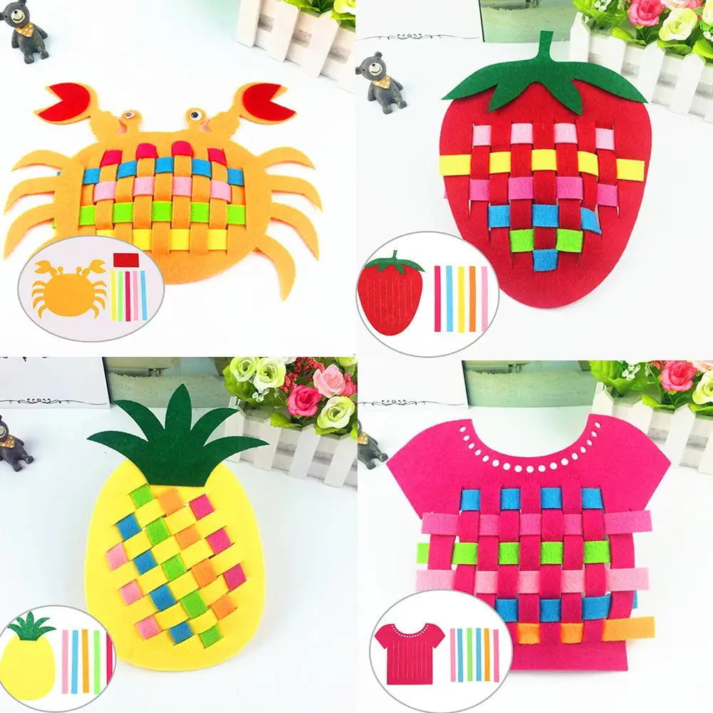 

Creative Cute Knitting Training Woven Toys Kids DIY Cognitive Color Educatioanal Early Learning Life Skills For children Gift