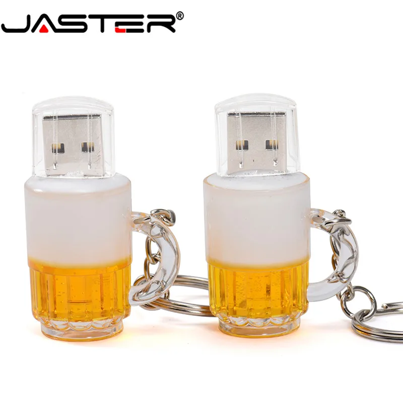 JASTER Горячая Мода креативный мультфильм USB флеш-накопитель 2,0 4 ГБ/8 ГБ/16 ГБ/32 ГБ/64 Гб пивная кружка usb карта памяти