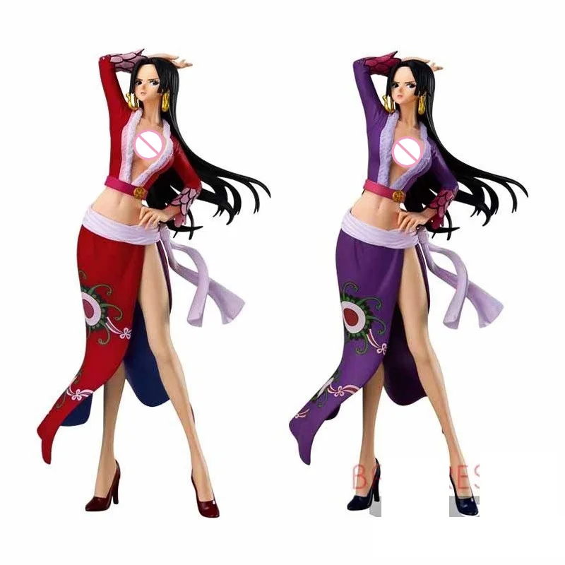 Один кусок Аниме Боа Хэнкок Блестящие Блестки Красный/Фиолетовый Цвет Чонсам Ver.